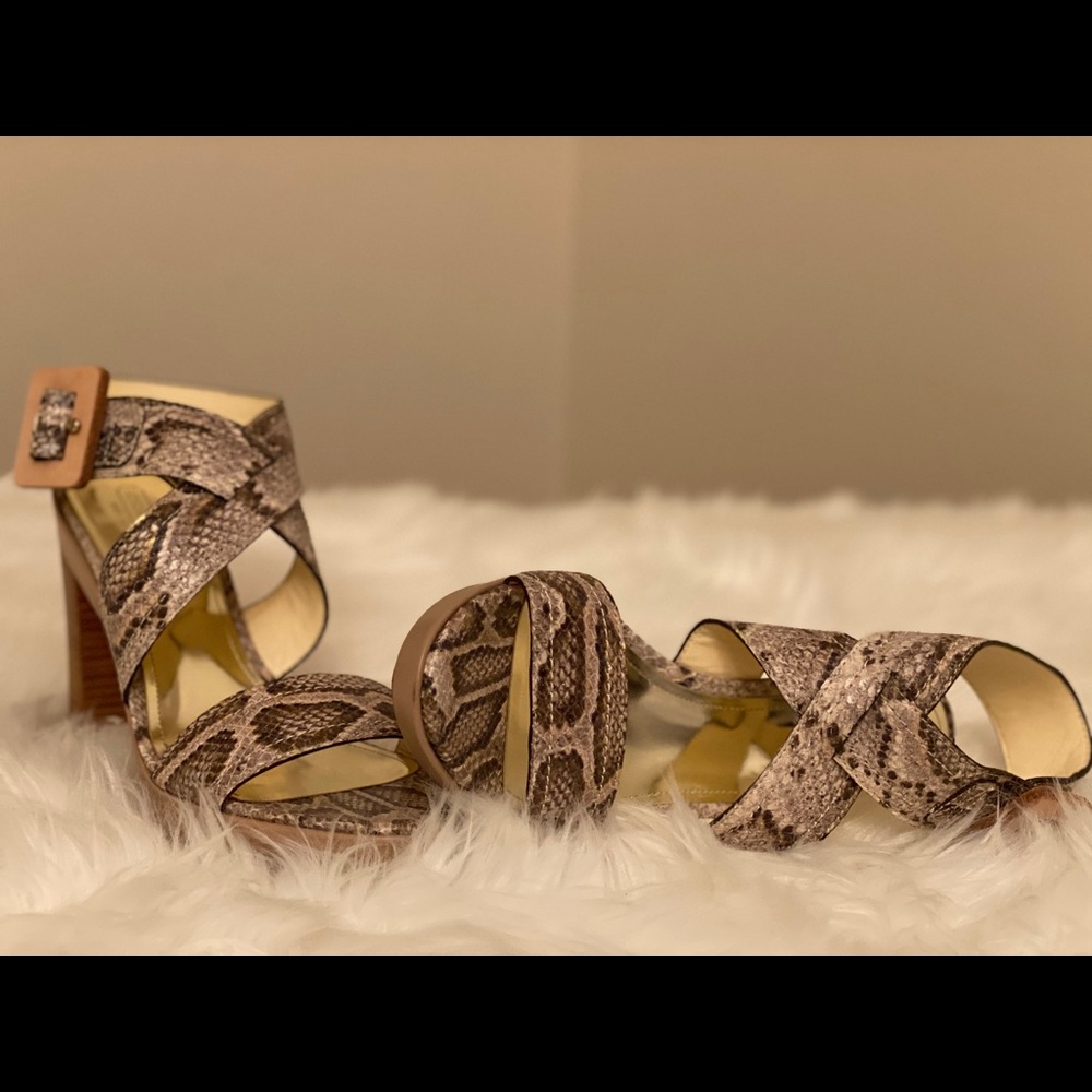 Brand New Python Leather Strapped Sandals